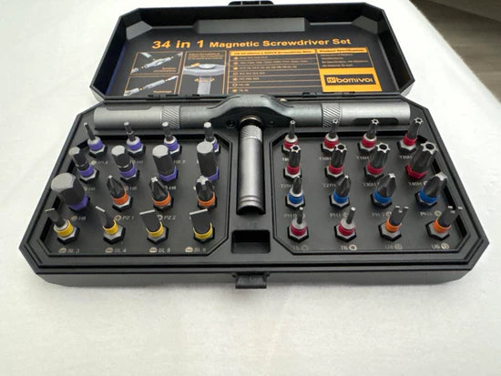 24-in-1 ModularRatchet Screwdriver Setwith Multi-AngleDetachable Handle