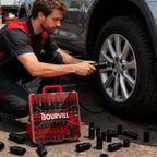 55Pcs Magnetic Impact Nut Driver Set, SAE & Metric, 1/4" Hex Shank Impact Ready, with Socket Adapters & Extension - Pro Mechanic Grad