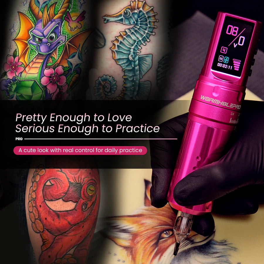 Wireless Professional Tattoo Pen with 7 Stroke | WormholePRO Virgo