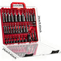55Pcs Magnetic Impact Nut Driver Set, SAE & Metric, 1/4" Hex Shank Impact Ready, with Socket Adapters & Extension - Pro Mechanic Grad