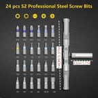 24-in-1 ModularRatchet Screwdriver Setwith Multi-AngleDetachable Handle