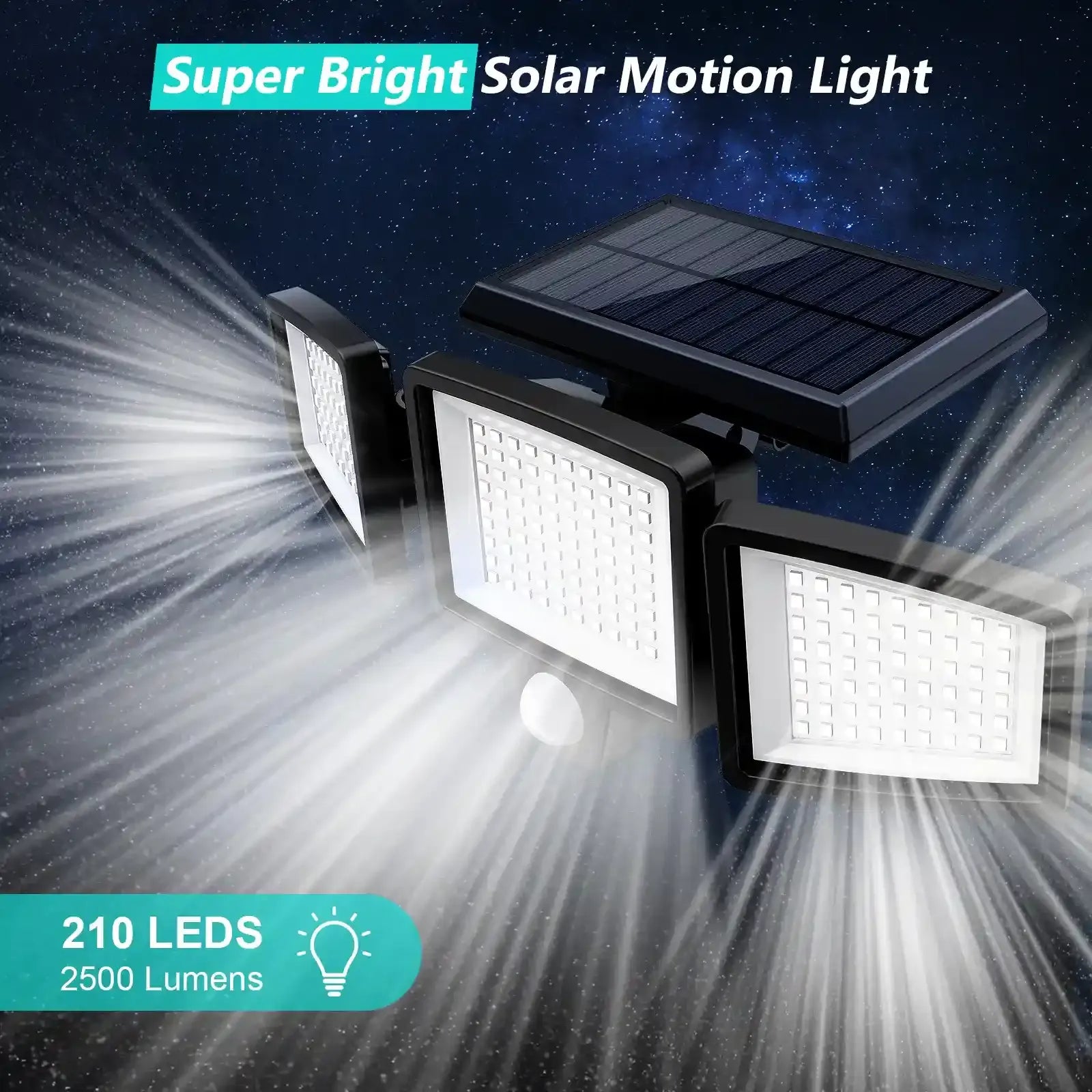 Super Bright Solar Motion Sensor Outdoor Light
