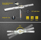24-in-1 ModularRatchet Screwdriver Setwith Multi-AngleDetachable Handle